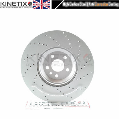 FOR RANGE ROVER VELAR P250  DRILLED PERFORMANCE FRONT REAR BRAKE DISCS PADS SENSORS 350mm 325mm