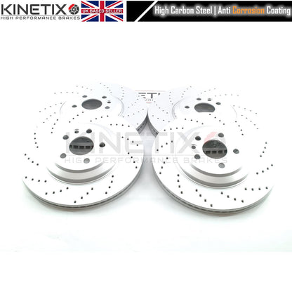 FOR RANGE ROVER VELAR D275 SDV6  DRILLED PERFORMANCE FRONT REAR BRAKE DISCS PADS SENSORS 350mm 325mm