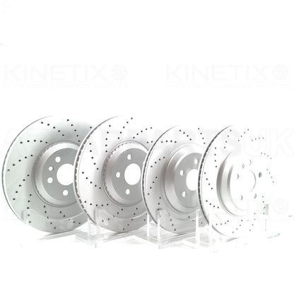 FOR RANGE ROVER VELAR D200 R-Dynamic CROSS DRILLED PERFORMANCE FRONT REAR BRAKE DISCS BREMBO PADS & WEAR WIRE SENSOR LEADS 350mm 325mm