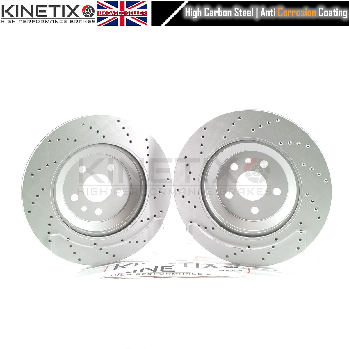 FOR RANGE ROVER VELAR P380 SCV6  DRILLED PERFORMANCE FRONT REAR BRAKE DISCS PADS SENSORS 350mm 325mm
