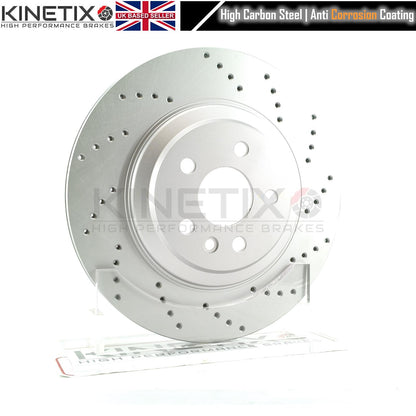 FOR RANGE ROVER VELAR D240 SD4  DRILLED PERFORMANCE FRONT REAR BRAKE DISCS PADS SENSORS 350mm 325mm