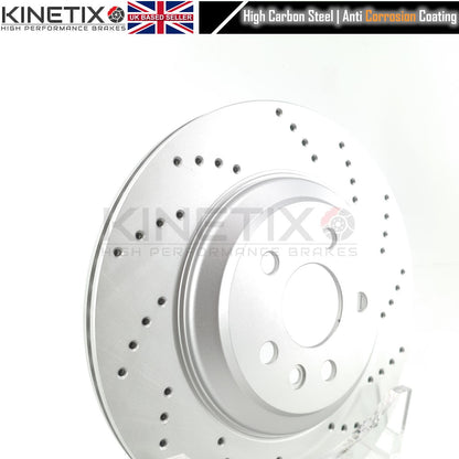 FOR RANGE ROVER VELAR P300  DRILLED PERFORMANCE FRONT REAR BRAKE DISCS PADS SENSORS 350mm 325mm