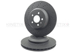 FOR TESLA MODEL 3 5YJ3 2018- DRILLED FRONT BRAKE DISCS APEC PADS 1044616-00-D