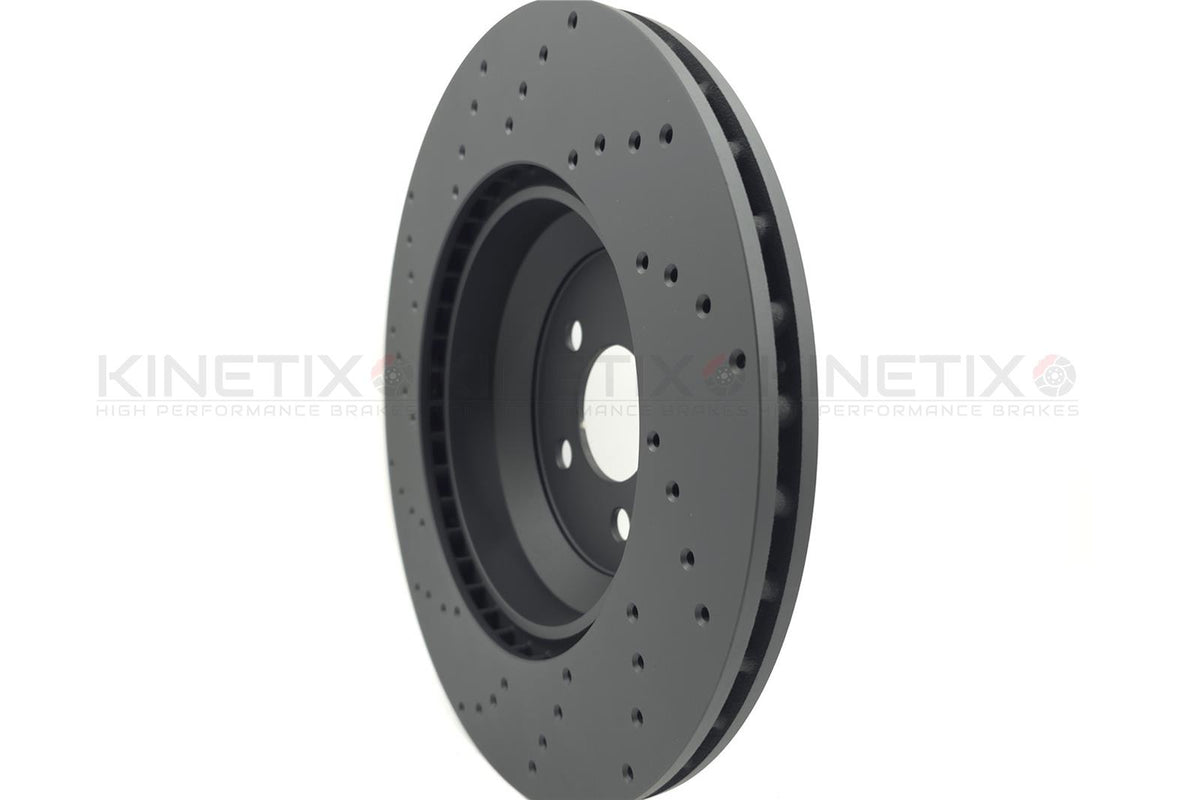 FOR TESLA MODEL 3 PERFORMANE 2018- DRILLED FRONT BRAKE DISCS CERAMIC PADS 355mm