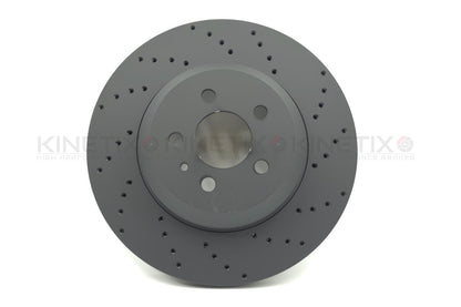 TESLA MODEL 3 PERFORMANCE (5YJ3) 2018- CROSS DRILLED FRONT REAR BRAKE DISCS PADS & FITTING PINS KIT 335mm 355mm