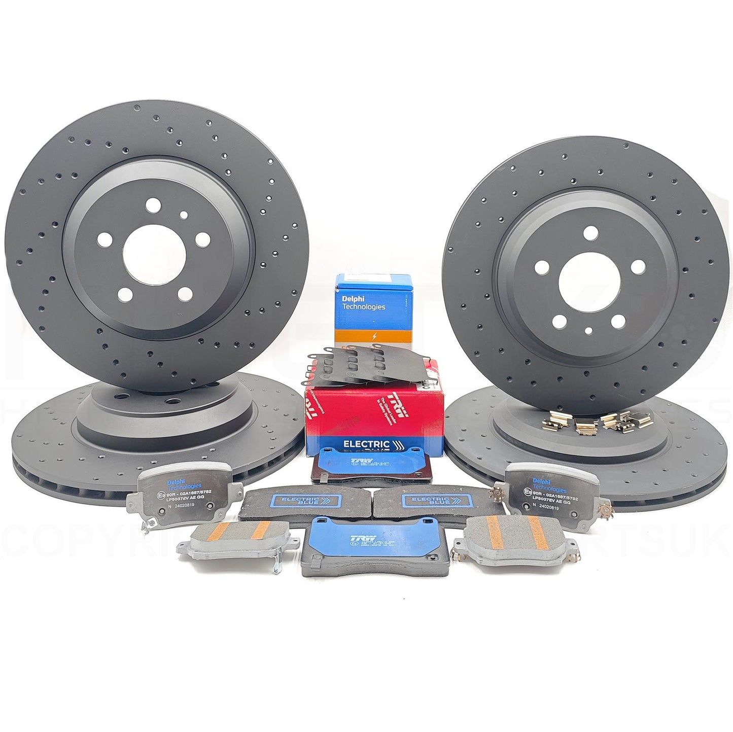 FITS TESLA MODEL 3 PERFORMANCE 2018- FRONT & REAR BRAKE DISCS PADS 335mm 355mm