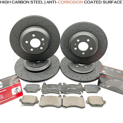 FOR TESLA MODEL 3 PERFORMANCE 18- FRONT REAR BRAKE DISCS BREMBO PADS 335mm 355mm