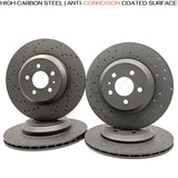 FOR TESLA MODEL 3 PERFORMANCE 2018- FRONT & REAR BRAKE DISCS PADS 335mm 355mm