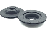FOR TESLA MODEL 3 (5YJ3) 2018- CROSS DRILLED FRONT BRAKE DISCS PAIR 1044611-00-D