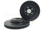 FOR TESLA MODEL X 100D CROSS DRILLED FRONT PERFORMANCE BRAKE DISCS PAIR 355mm