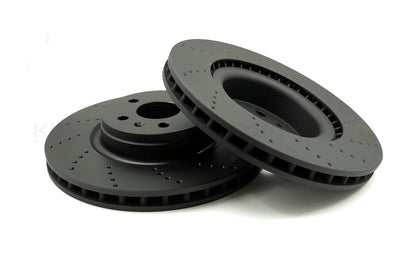 FOR TESLA MODEL S MODEL X DRILLED FRONT REAR BRAKE DISCS PADS 355mm 365mm