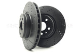 FOR TESLA MODEL X 100D CROSS DRILLED FRONT PERFORMANCE BRAKE DISCS PAIR 355mm