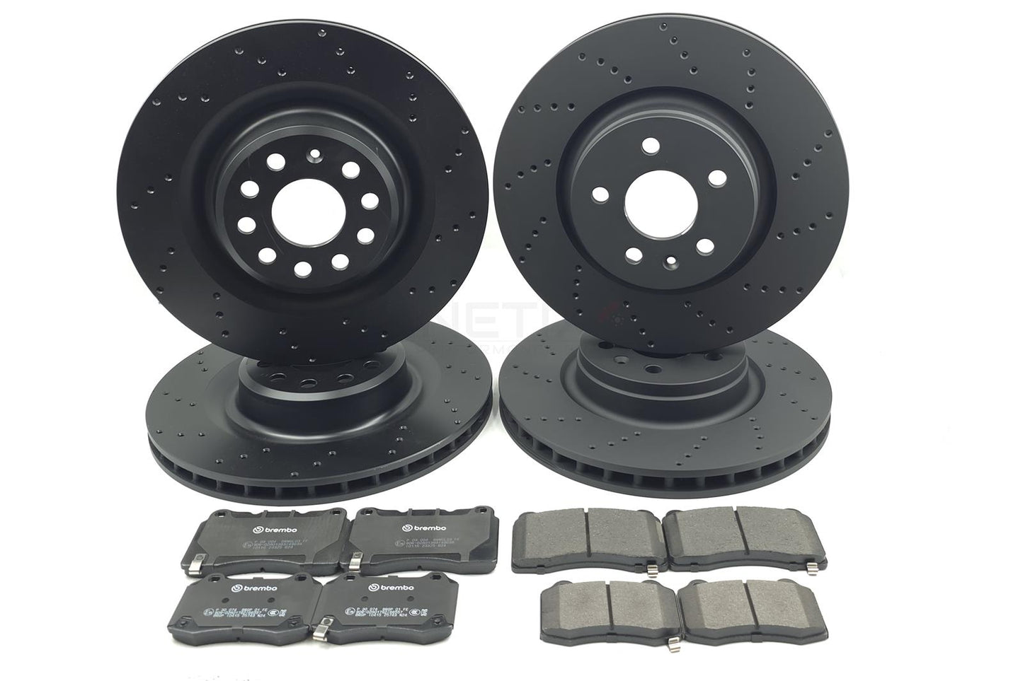 FOR TESLA MODEL S MODEL X DRILLED FRONT REAR BRAKE DISCS BREMBO PADS 355mm 365mm