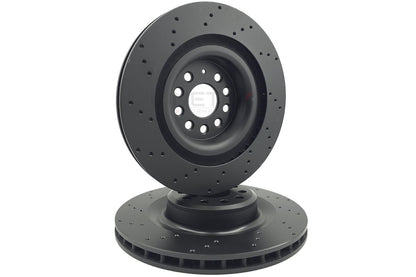 FOR TESLA MODEL S MODEL X DRILLED FRONT REAR BRAKE DISCS PADS 365mm 355mm