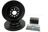 FOR TESLA MODEL S 2012- (5YJS) DRILLED REAR BRAKE DISCS BREMBO EV PADS 365mm