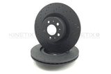 FOR TESLA MODEL Y (5YJY) 2019- CROSS DRILLED FRONT BRAKE DISCS PAIR 1188612-00-D