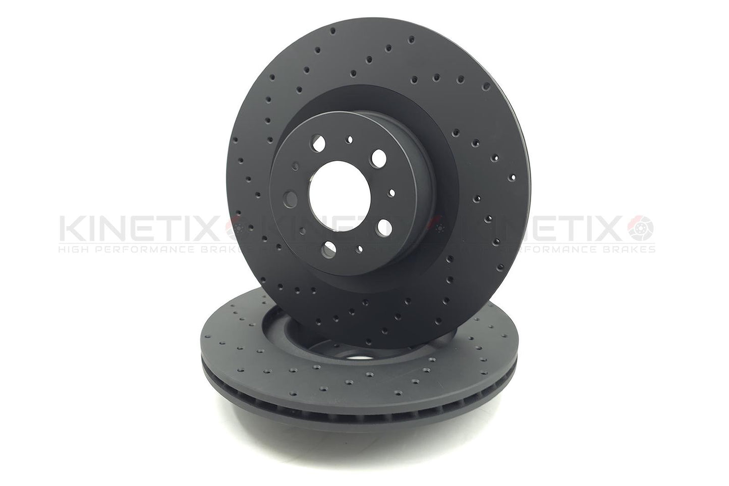 FOR TESLA MODEL Y 19- (5YJY) DRILLED FRONT BRAKE DISCS PADS 1188612-00-D 355mm