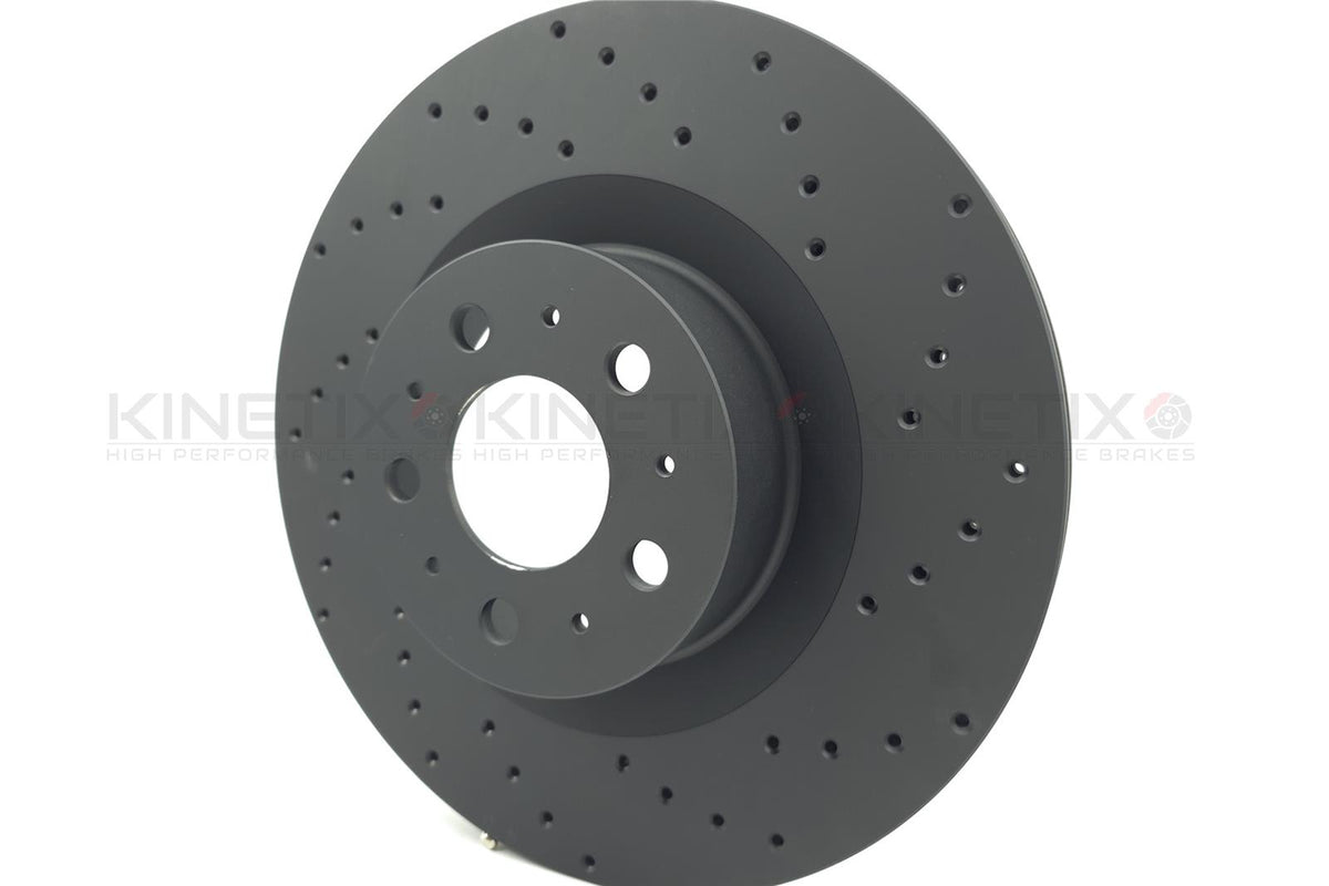 FITS TESLA MODEL Y 19- (5YJY) DRILLED FRONT BRAKE DISCS PADS 1188612-00-D 355mm