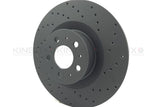 FOR TESLA MODEL Y (5YJY) 2019- CROSS DRILLED FRONT BRAKE DISCS PAIR 1188612-00-D
