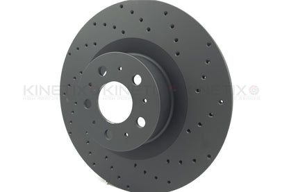 FOR TESLA MODEL Y 2021+ DRILLED FRONT REAR BRAKE DISCS CERAMIC PADS 355mm 335mm