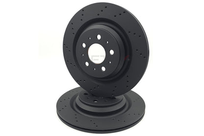 FOR TESLA MODEL 3 (5YJ3) DRILLED FRONT REAR BRAKE DISCS BREMBO PADS 320mm 335mm