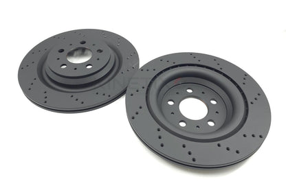 FOR TESLA MODEL 3 (5YJ3) DRILLED FRONT REAR BRAKE DISCS BREMBO PADS 320mm 335mm