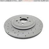 FOR TESLA MODEL 3 PERFORMANCE (5YJ3) 2018- DRILLED REAR BRAKE DISCS 335mm PAIR