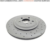 FOR TESLA MODEL 3 PERFORMANCE (5YJ3) 2018- DRILLED REAR BRAKE DISCS 335mm PAIR
