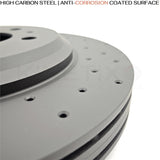 FOR TESLA MODEL 3 PERFORMANCE (5YJ3) 2018- DRILLED REAR BRAKE DISCS 335mm PAIR