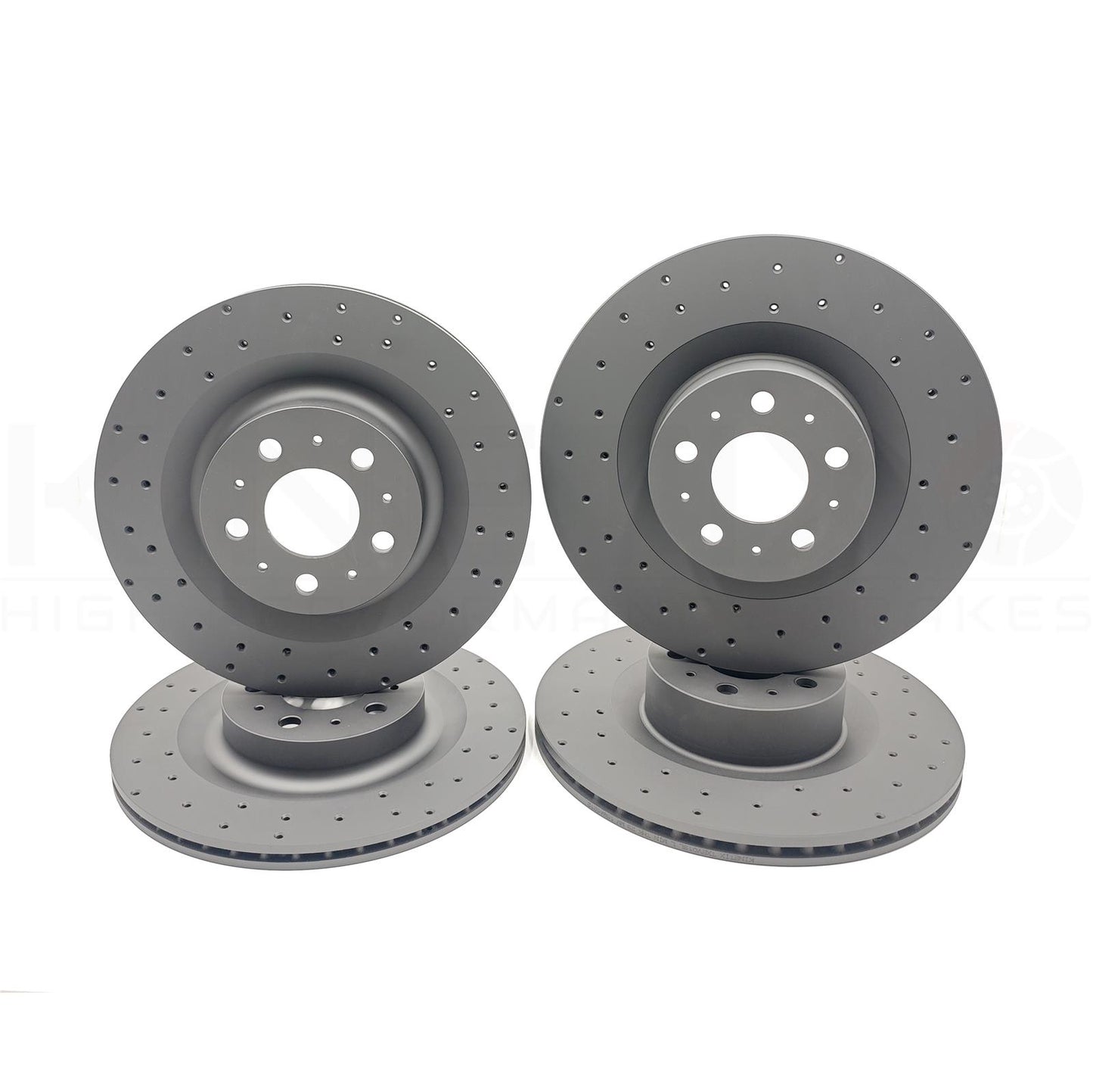 FITS TESLA MODEL Y (5YJY) 2019- CROSS DRILLED FRONT REAR BRAKE DISCS 335mm 355mm