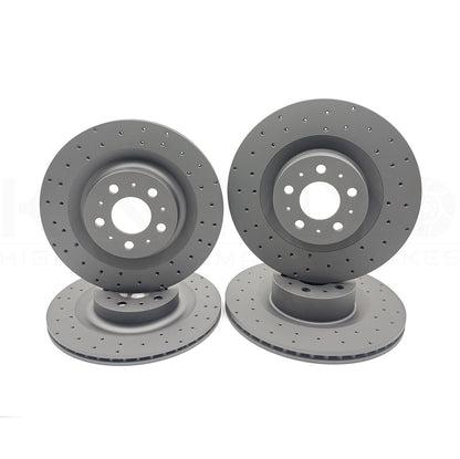 FITS TESLA MODEL Y 2019- FRONT REAR BRAKE DISCS BREMBO PADS 355mm 335mm DRILLED