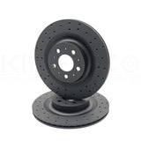 FITS TESLA MODEL Y (5YJY) 2019- CROSS DRILLED FRONT REAR BRAKE DISCS 335mm 355mm