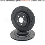 FITS TESLA MODEL Y (5YJY) 2019- CROSS DRILLED FRONT REAR BRAKE DISCS 335mm 355mm