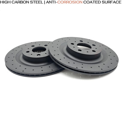 FITS TESLA MODEL Y (5YJY) 2019- CROSS DRILLED FRONT REAR BRAKE DISCS 335mm 355mm