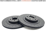 FITS TESLA MODEL Y (5YJY) 2019- CROSS DRILLED FRONT REAR BRAKE DISCS 335mm 355mm