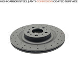 FOR TESLA MODEL Y (5YJY) 2019- FRONT REAR BRAKE DRILLED DISCS PADS 355mm 335mm