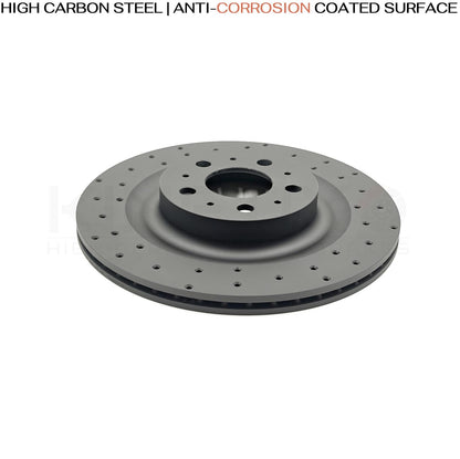 FITS TESLA MODEL Y (5YJY) 2019- CROSS DRILLED FRONT REAR BRAKE DISCS 335mm 355mm