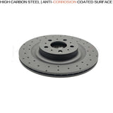 FITS TESLA MODEL Y (5YJY) 2019- CROSS DRILLED FRONT REAR BRAKE DISCS 335mm 355mm