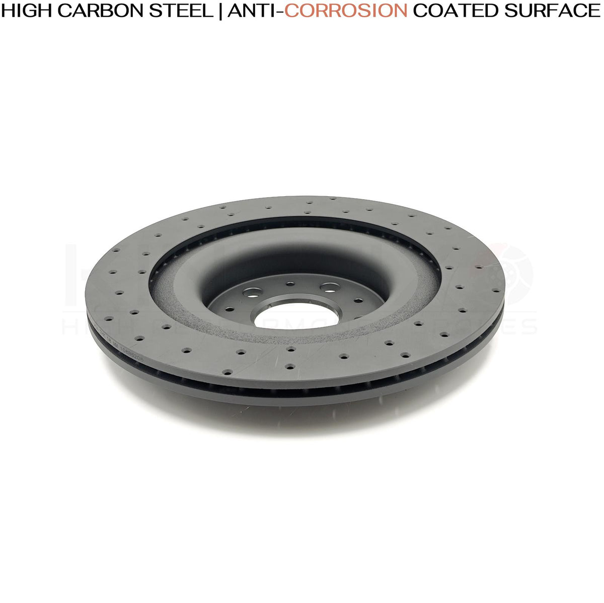 FITS TESLA MODEL Y (5YJY) 2019- CROSS DRILLED FRONT REAR BRAKE DISCS 335mm 355mm