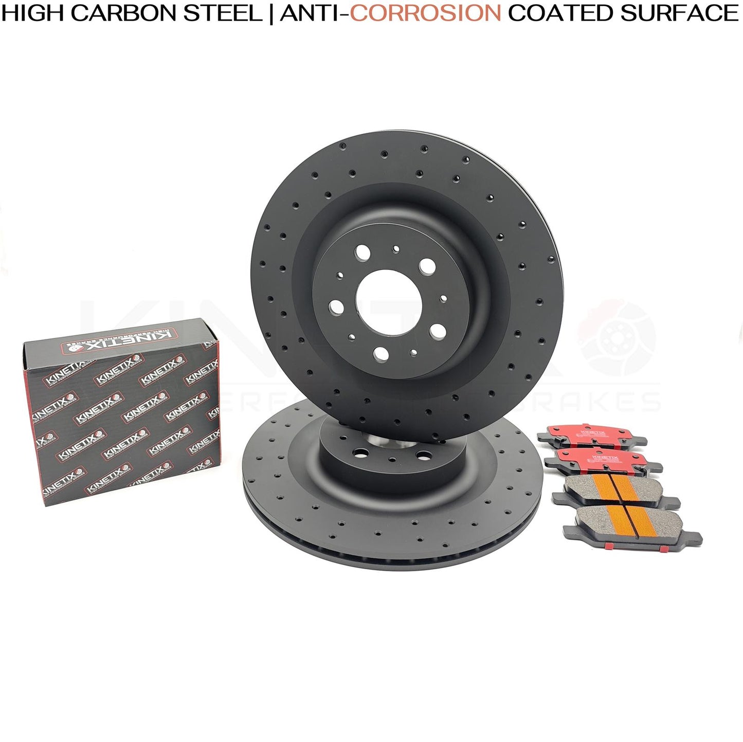 FOR TESLA MODEL Y 2019- REAR BRAKE DISCS CERAMIC RACING PADS 335mm 1188631-00-A