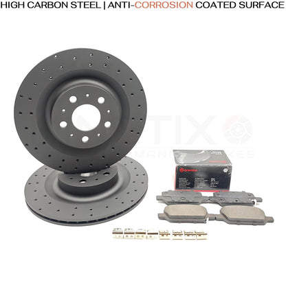 FOR TESLA MODEL Y 2019- (5YJY) REAR BRAKE DISCS BREMBO PADS 335mm 1188631-00-A