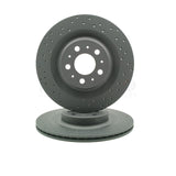 FOR TESLA MODEL Y 2021+ DRILLED FRONT REAR BRAKE DISCS 1188632-00-B 1188612-00-D