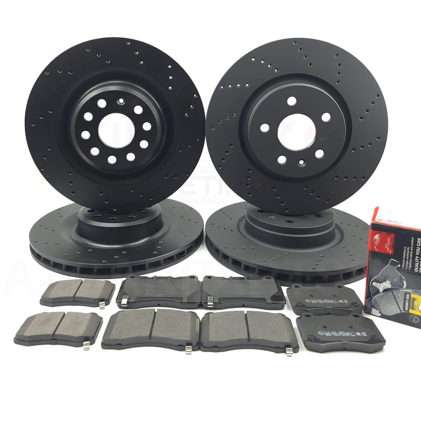 FITS TESLA MODEL 3 PERFORMANCE 2018- FRONT REAR BRAKE DISCS PADS 335mm/355mm