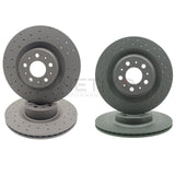 FOR TESLA MODEL Y 2021+ DRILLED FRONT REAR BRAKE DISCS 1188632-00-B 1188612-00-D