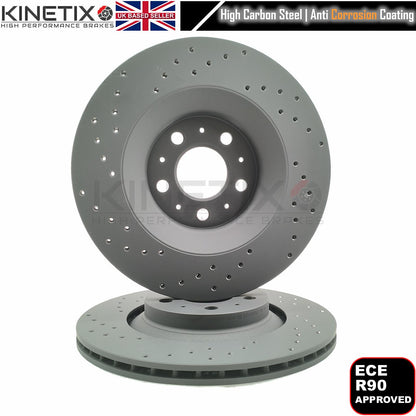FOR TESLA MODEL Y PERFORMANCE 2019- CROSS DRILLED FRONT REAR BRAKE DISCS 335mm x 22mm 335mm x 25mm 118861101A | 118863699A