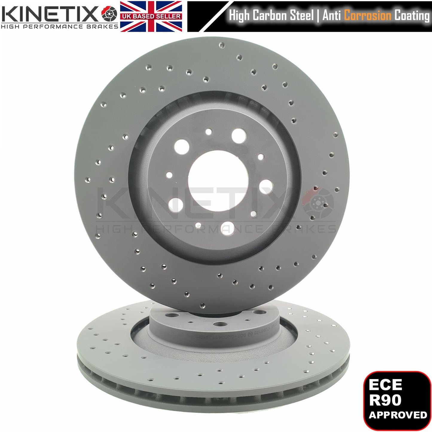 FOR TESLA MODEL Y PERFORMANCE DRILLED FRONT REAR BRAKE DISCS PADS 335mm 335mm