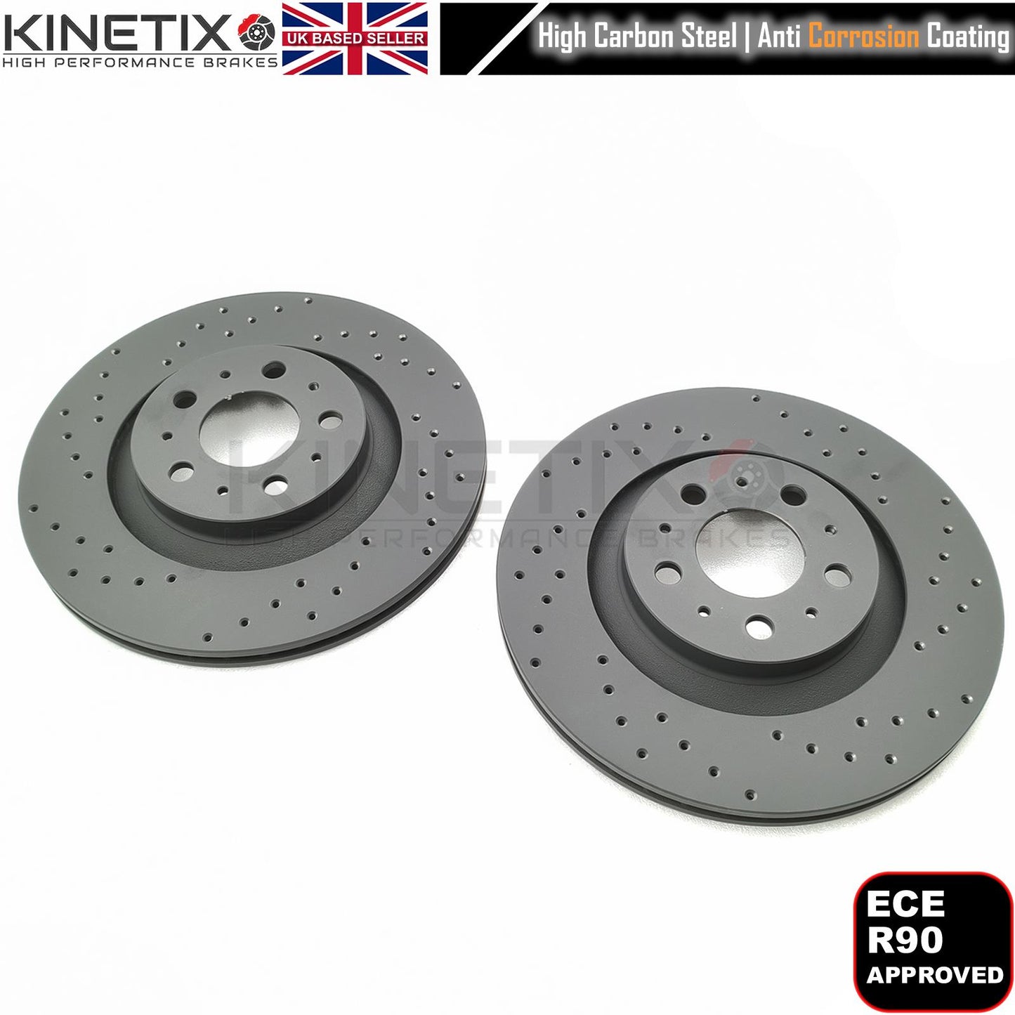 FOR TESLA MODEL Y PERFORMANCE DRILLED FRONT REAR BRAKE DISCS PADS 335mm 335mm