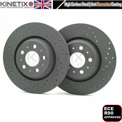 FOR TESLA MODEL Y PERFORMANCE 2019- CROSS DRILLED FRONT REAR BRAKE DISCS 335mm x 22mm 335mm x 25mm 118861101A | 118863699A