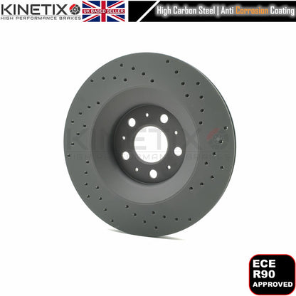 FOR TESLA MODEL Y PERFORMANCE 2019- CROSS DRILLED FRONT REAR BRAKE DISCS 335mm x 22mm 335mm x 25mm 118861101A | 118863699A