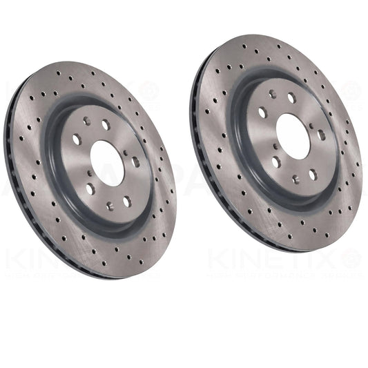 FOR BYD SEAL EV 2022+ CROSS DRILLED REAR BRAKE DISCS DELPHI EV PADS 317mm X 20mm 1402812300